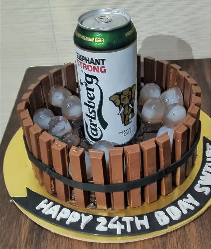 Beer mug themed cake