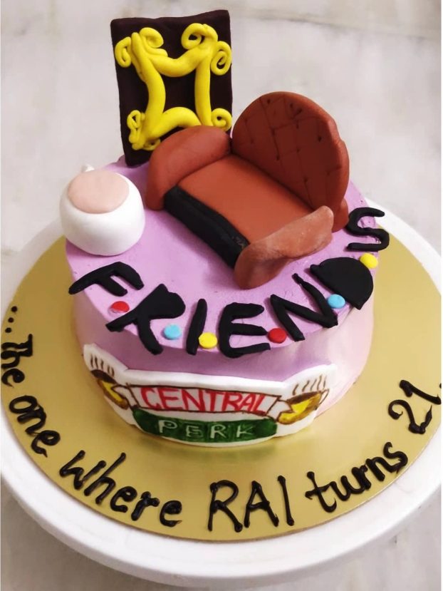 Friends TV series themed cake