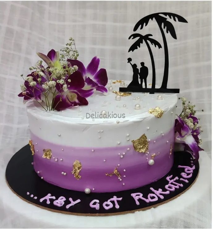 Just engaged celebration cake