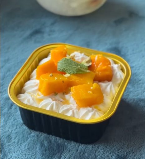 Mango tres leches dessert