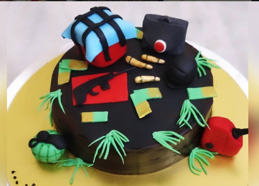 PUBG gaming themed cake