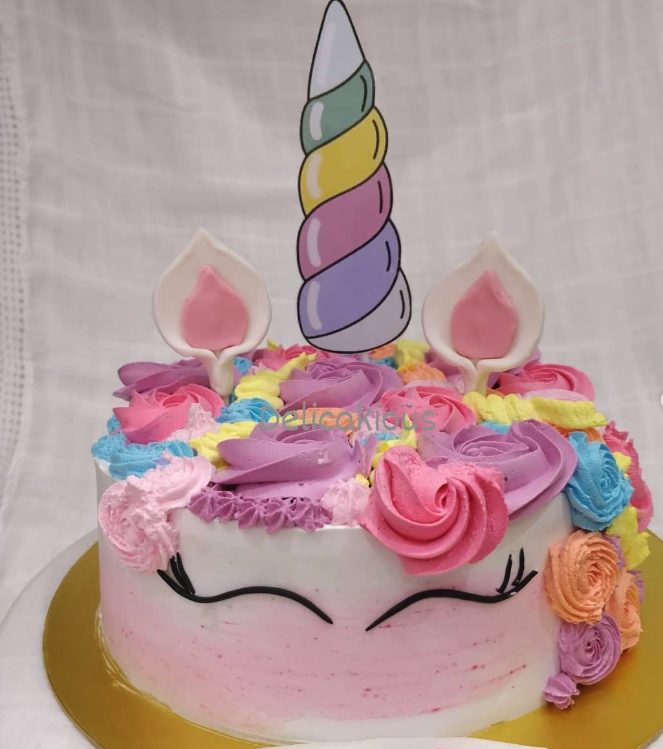 Unicorn themed cake